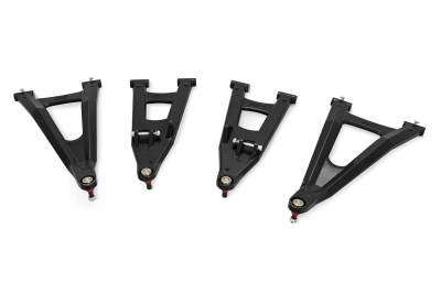 Rough Country Suspension Systems - Rough Country 93155BLK 2" High Clearance Front Control Arms for Polaris Ranger 1