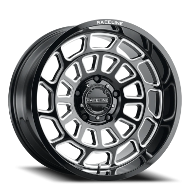 Raceline Wheels - Raceline Wheels 955M-29080-00 Warp 955M 20x9 8x6.5 0mm Gloss Black/Milled