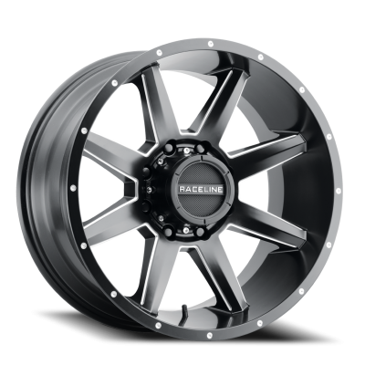 Raceline Wheels - Raceline Wheels 954M-29065+18 Stryker 954M 20x9 6x135 18mm Satin Black/Milled