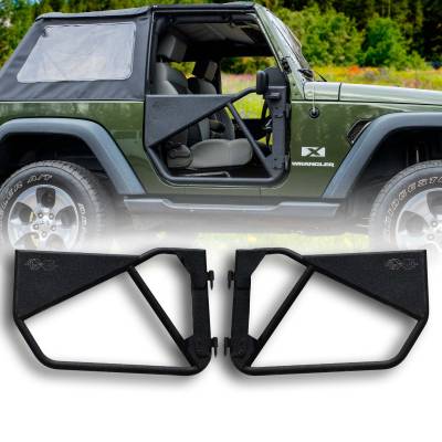 EZ4x4 - EZ4x4 1918 0072 PHANTOM Aluminum Tube Doors Black for 18+ Jeep Wrangler JL 2DR