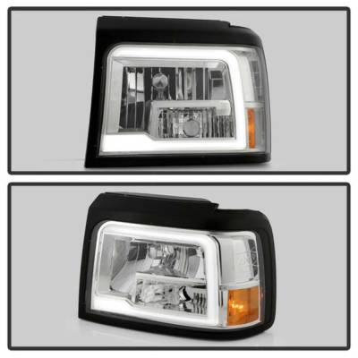 Spyder Auto - Spyder Auto 9055614 Chrome LED Headlights w/Corner/Bumper 92-96 Ford Bronco/F150