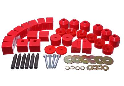 Energy Suspension - Energy Suspension 1.4102R Body Mount Set for 86-95 Suzuki Samurai
