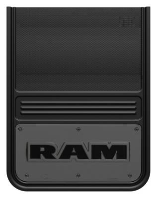 Gatorback - Gatorback 14"x18" Universal Black Mud Flaps for RAM Text Logo GM1418RT