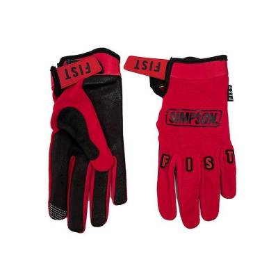 Simpson Motorcycle - Simpson Motorcycle SFG052X FIST Motorcycle Gloves Fury XX Large Red/Black