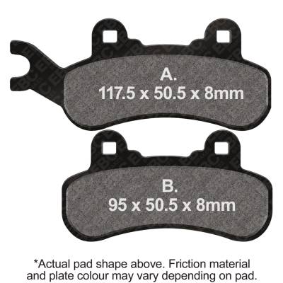EBC Motorcycle Brakes - EBC Motorcycle Brakes SXR683HH SXR Series Sintered Race Pads