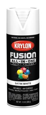 Krylon - Krylon 2753 Fusion All-In-One Paint + Primer 12oz Satin White