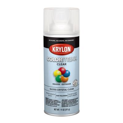 Krylon - Krylon 5515 COLORmaxx Paint + Primer 12oz Gloss Crystal Clear