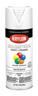 Krylon - Krylon 5591 COLORmaxx Matte White Spray Paint + Primer 12oz