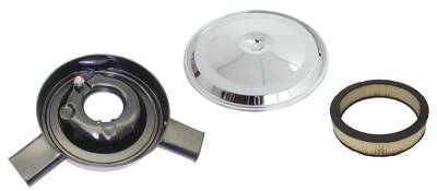 Auto Metal Direct - Auto Metal Direct W-460 Dual Snorkel Air Cleaner w/Chrome Lid for 70-72 Camaro
