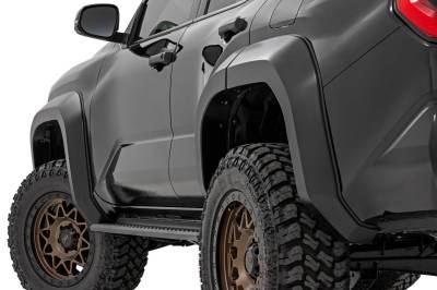 Rough Country Suspension Systems - Rough Country S-T12511-202 Sport Fender Flares Black Onyx for 2025 4Runner