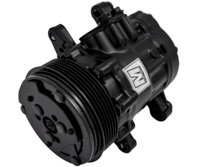 March Performance - March Perf. P2412-08 Sanden 7176 AC Compressor Black 6 Rib Serpentine Clutch