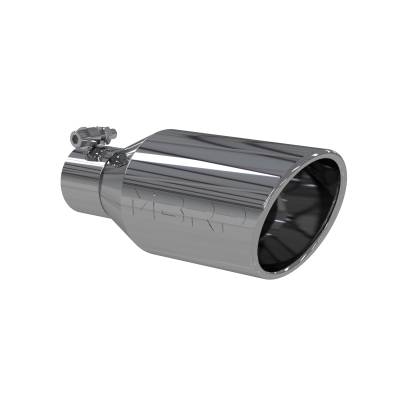 MBRP Exhaust - MBRP Exhaust T5160 T304 SS 2.5" In Single Wall Rolled Angle Cut 4.5" Out Tip