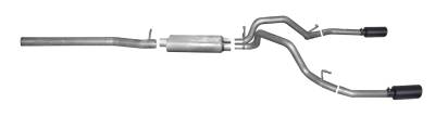 Gibson Performance Exhaust - Gibson Performance Split Rear Cat-Back Exhaust System Stainless 65677B