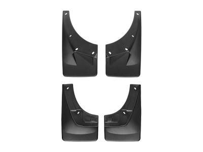Weathertech - WeatherTech 110013-120022 Front/Rear w/o Drill Mudflaps Black