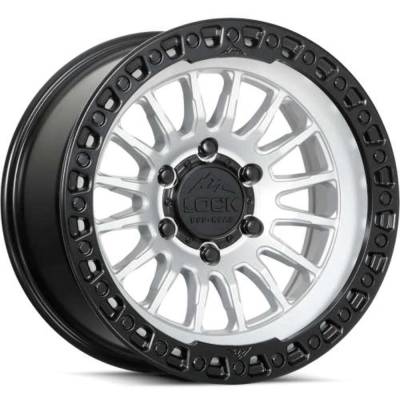Lock Off-Road - Lock Off-Road GRIT-78569MSMBR25 LC14 Grit 17x8.5 6x5.5 25mm Matte Silver/Black