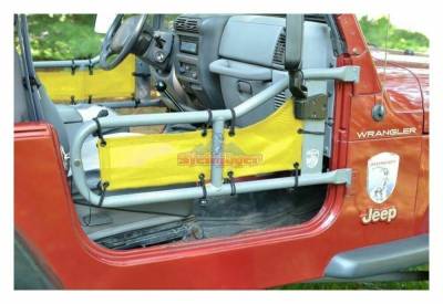 Steinjager - Steinjager Mesh Tube Door Covers Front-Lemon Peel for Wrangler TJ J0041631
