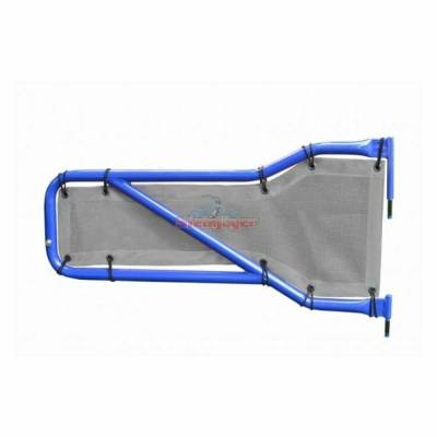 Steinjager - Steinjager Mesh Tube Door Covers Front-Gray for Wrangler JL J0048365