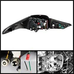 Spyder Auto - Spyder Auto 5072788 Black/Clear LED Taillights for 11-13 Elantra