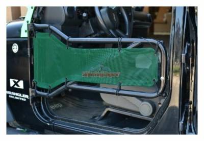Steinjager - Steinjager Mesh Tube Door Covers Front-Spruce Green for Wrangler JK J0041371