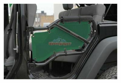 Steinjager - Steinjager Mesh Tube Door Covers Rear-Spruce Green for Wrangler JK J0041360