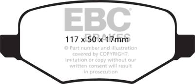 EBC Brakes - EBC Brakes DP31826C Redstuff Ceramic Low Dust Brake Pads