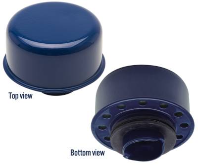 Trans-Dapt Performance - Trans-Dapt 8319 Ford Blue Valve Cover Breather Twist-In Cap 2.75"