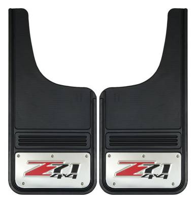 Gatorback - Gatorback 12"x26" Cut-Style Black Mud Flaps Z-71 Logo GB1226CUTZ71
