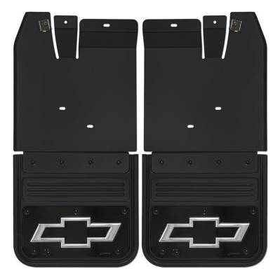 Gatorback - Gatorback 12" Rear 5/8" Offset Black Mud Flaps Silverado GCAA759104