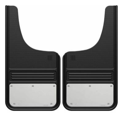 Gatorback - Gatorback 12"x23" Cut-Style Black Mud Flaps Blank Stainless GA1223CUTSS