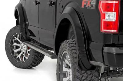 Rough Country Suspension Systems - Rough Country F-F315110-G1 SF1 Fender Flares-Absolute Black for 15-17 F150 2/4WD