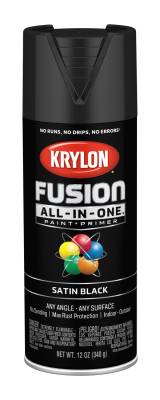 Krylon - Krylon 2732 Fusion All-In-One Paint + Primer 12oz Satin Black