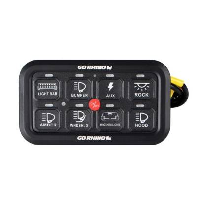 Go Rhino - Go Rhino 758CHSCRBT RGB/Bluetooth 8-Ch Light Switch Controller w/o RF Control