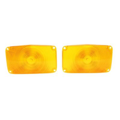 Trim Parts - Trim Parts A1385A 1956 Full-Size Chevrolet Amber Parking Light Lens PAIR