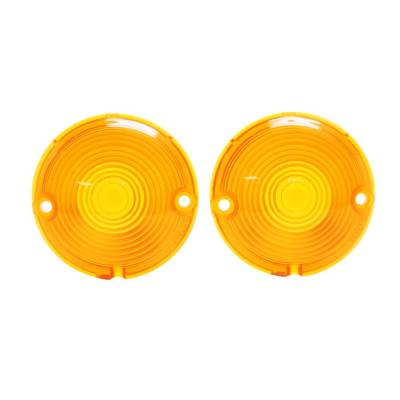 Trim Parts - Trim Parts A1481A 1957 Full-Size Chevrolet Amber Parking Light Lens PAIR