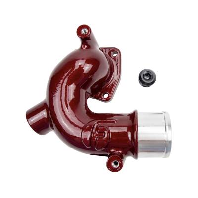 Wehrli Custom Fabrication - Wehrli WCF100157-RED Thermostat Housing x Fleece for 98-18 Cummins Red