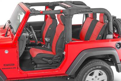 Diver Down - Diver Down 14167-2047 Seat Cover for 13-18 Jeep Wrangler JK Red Neoprene Pair