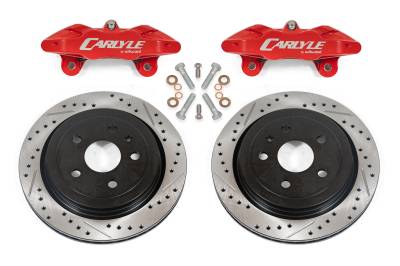 BMR Suspension - BMR DBK553 Brake Kit for 15" Conversion Drilled & Slotted Rotors Red Calipers