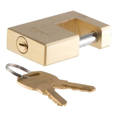 CURT - CURT 23546 Coupler Lock 1/4" Pin 3/4" Latch Span Padlock Solid Brass