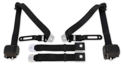 Scott Drake - Scott Drake SB-3P-BK-PBSB 68-73 Ford Mustang Seat Belt