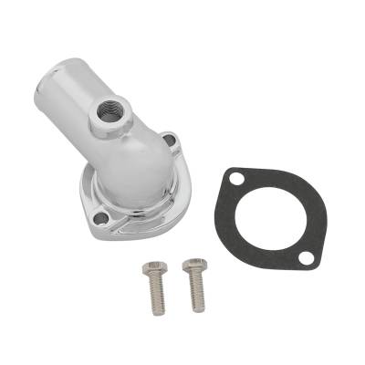 Mr Gasket - Mr Gasket 2664 Water Neck Chrome Plated w/Mount Gasket for Ford/Lincoln/Mercury