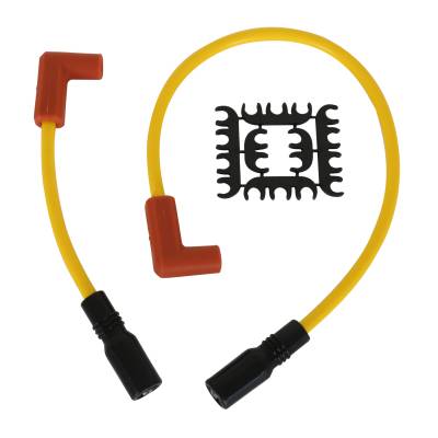 ACCEL - ACCEL 171100-Y Custom Motorcycle Spark Plug Wire for 00-17 Softail 8mm Yellow
