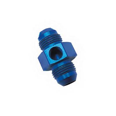 Russell - Russell 670010 8AN Flare Union Fuel Pressure Adapter w/Blue Finish