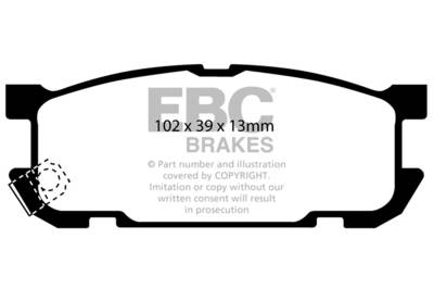 EBC Brakes - EBC Brakes DP41453R Yellowstuff Street & Track Brake Pads for 01-03 Mazda Miata