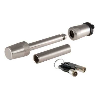 CURT - CURT 23580 1/2" Hitch Lock w/5/8" Adapter 1.25" Or 2" Receiver Barbell Stainless