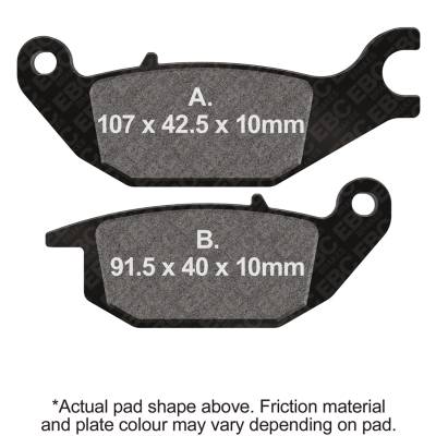 EBC Motorcycle Brakes - EBC Motorcycle Brakes FA343HH Double-H Sintered Pads for 04-09 CBR125R