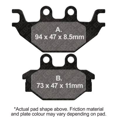 EBC Motorcycle Brakes - EBC Motorcycle Brakes FA377R R Series Heavy Duty Sintered Pads