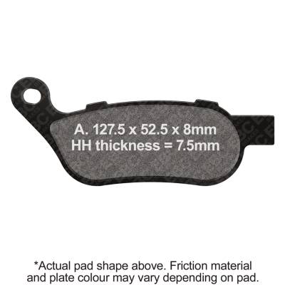 EBC Motorcycle Brakes - EBC Motorcycle Brakes EPFA458HH EPFA Extreme Pro Sintered Pads