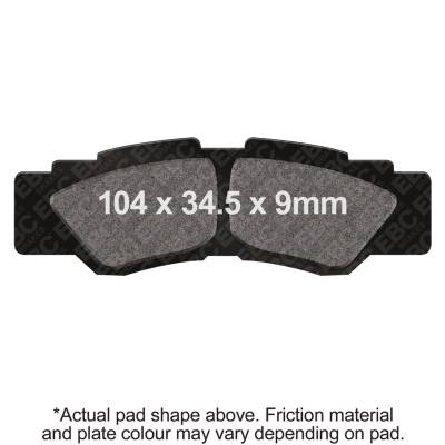 EBC Motorcycle Brakes - EBC Motorcycle Brakes FA677R R Series Heavy Duty Sintered Pads
