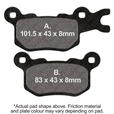 EBC Motorcycle Brakes - EBC Motorcycle Brakes FA684R R Series Heavy Duty Sintered Pads