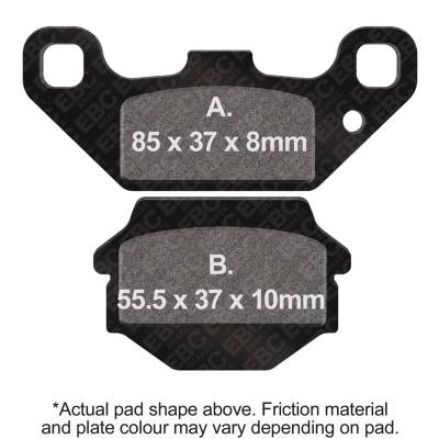 EBC Motorcycle Brakes - EBC Motorcycle Brakes FA128R R Series Heavy Duty Sintered Pads